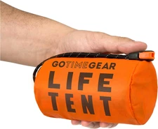Go Time Gear Survival Life Tent • 2 Person Mylar Emergency Shelter Tube Tent + P