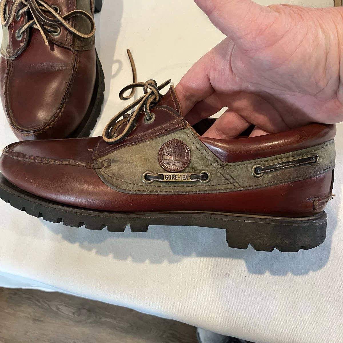 Timberland Three Eye Waterproof Gore-Tex Boat Shoes Men's SZ 9.5M