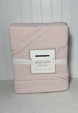 Pottery Barn Teen Ashlyn Tufted Full/Queen Duvet Cover Powdered Blush Pink