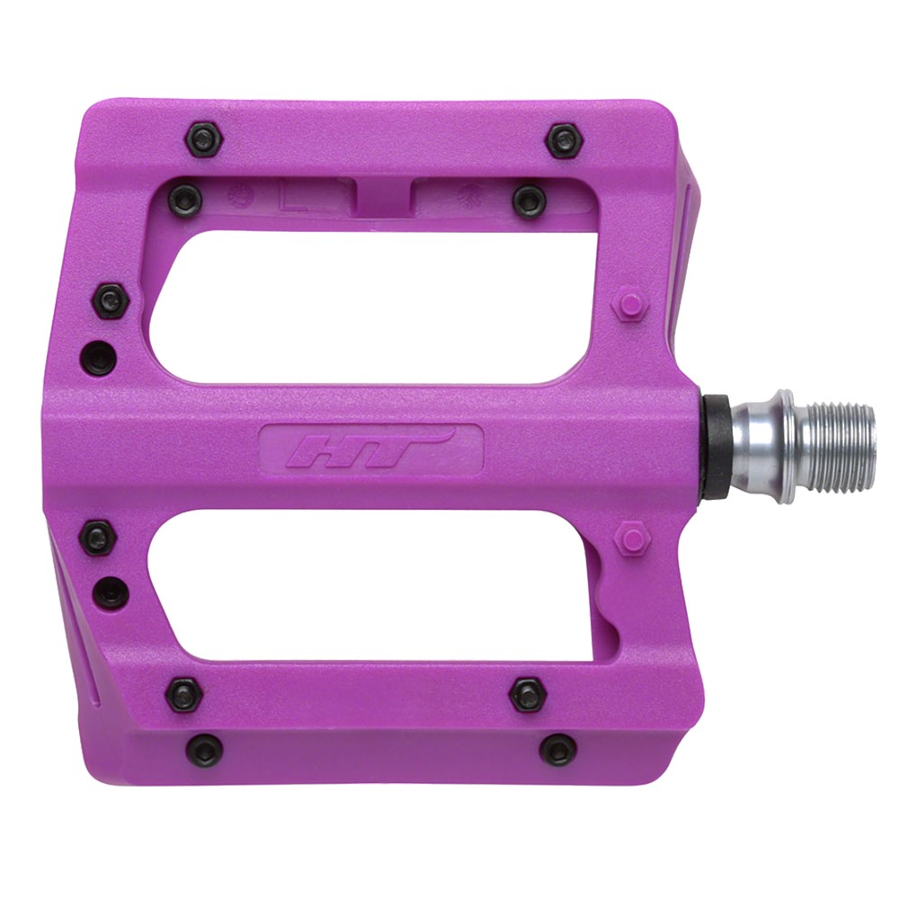 Платформенные педали HT PA12A - Корпус из усиленного нейлона Хромированный стержень Сменный 9290₽