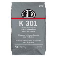 Ardex K 301 Exterior Self-Leveling Concrete Topping, Gray - 50 lbs Bag, 12435