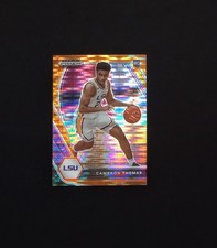2021 Panini Prizm Draft Picks Cameron Thomas RC Orange Pulsar Prizm /49 LSU