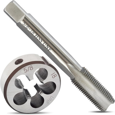 5/8''-18 UNF Tap and Die Set, HSS Right Hand Extended-Thread Machine 5/8-18 Threa