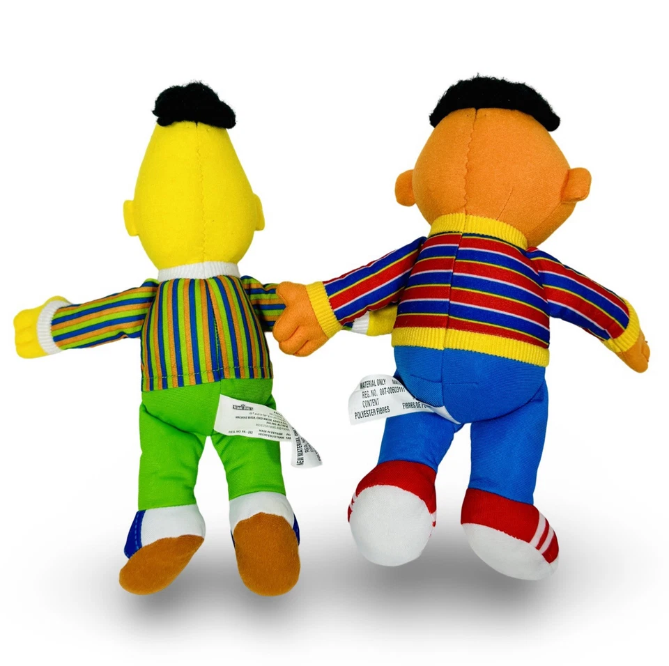 Juguetes de peluche Bert and Ernie Sesame Street Legend muñecas de 10 pulgadas casi como nuevos Foto 2 de 2