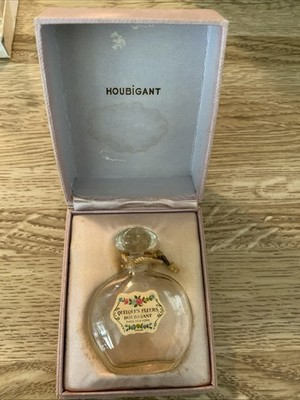 Vintage Houbigant Quelques Fleurs Perfume Miniature .25fl Oz Rare Empty Bottle