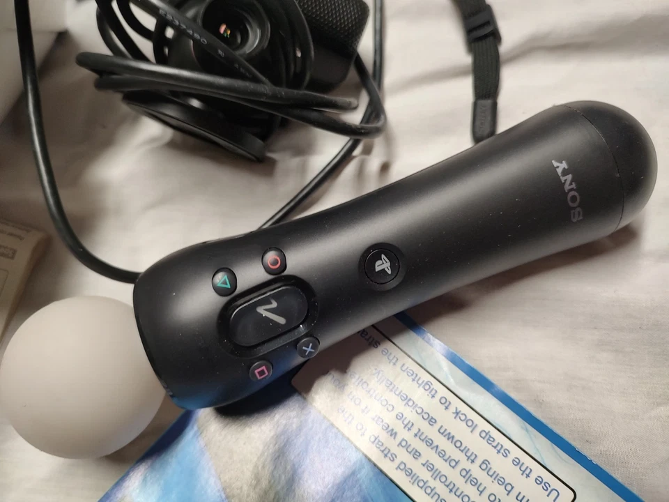 Paquete de cámara controlador PlayStation Move PS3 con manual y volantes Foto 3 de 4
