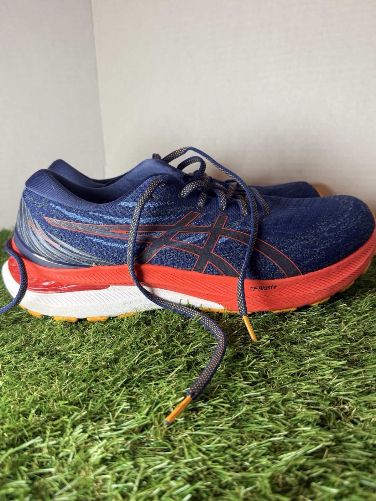 ASICS Gel-Kayano 29 Men’s Size 12 Running Shoes – Dark Blue w/Red & Orange CLEAN