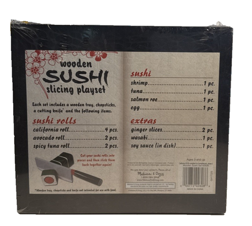 Melissa and Doug Wooden Sushi Slicing Playset Brand New Age 3+ - Picture 2 of 2
