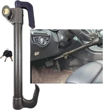 Steering wheel lock anti-theft device, car anti-theft device, car locks