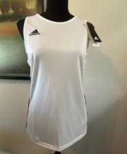 Adidas Women  s Core18 Tank Top White  Black CV3979 Climalite XL Workout Gym