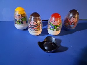 Vintage Weebles Pirates Lot of 4Figures +rare Pirate Hat 1975 Hasbro !!!