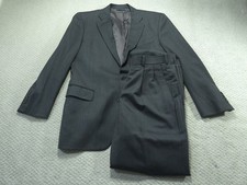 Brooks Brothers Suit Mens Gray 41R-35W Saxxon Madison 1818 Made In USA Full Wool