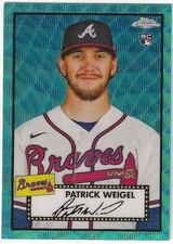 2021 Topps Chrome Platinum PATRICK WEIGEL Insert AQUA WAVE REFRACTOR Parallel RC