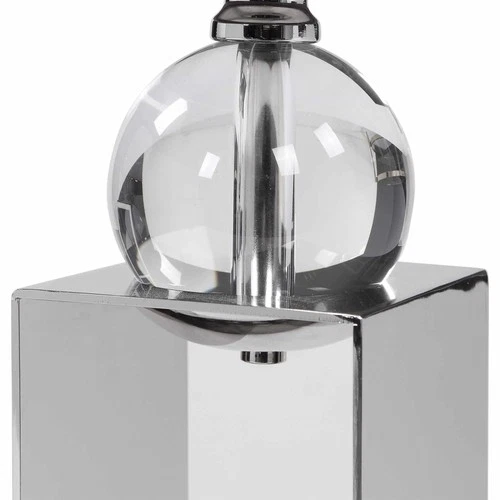 Uttermost 17561 Lucian 2 Piece Crystal and Steel Pillar - Nickel - Picture 4 of 4