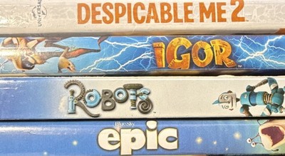 4 DVD Lot Despicable Me 2 / Igor / Robots / epic