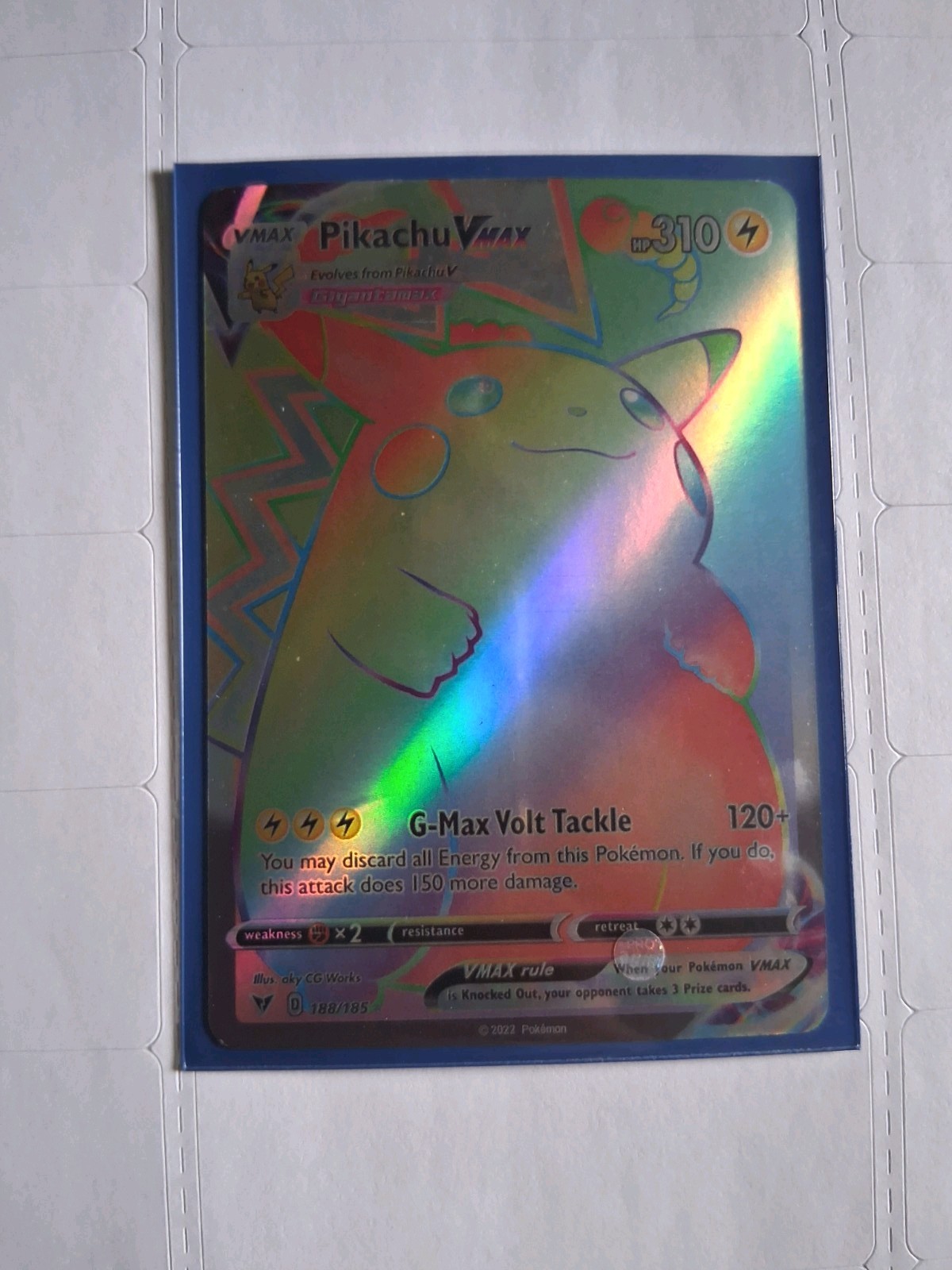 Rainbow Pikachu VMAX 188/185 Secret Rare Holo - SWSH04 Vivid Voltage English