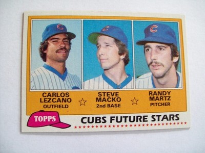 Randy Martz Steve Macko Lezcano Chicago Cubs 1981 TOPPS #381 FUTURE STARS MLB