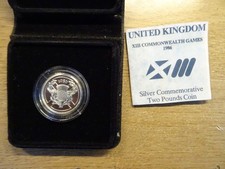 1986 Silver (925) Proof �2 Coin. 15.98g. COA & Box. XIII Commonwealth Games.