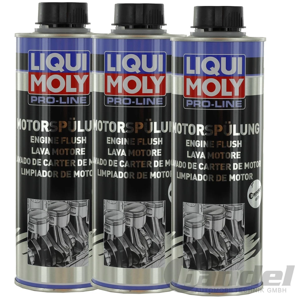 3x 500ml LIQUI MOLY PRO-LINE Nettoyant Moteur Additif Essence/Diesel - Photo 1/1