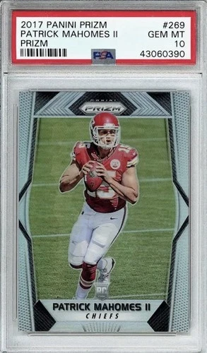 2017 Panini Prizm Patrick Mahomes PSA 10 Rookie (chase packs out of 500)