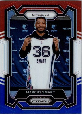 2023-24 Panini Prizm Prizms Red White and Blue #62 Marcus Smart - BSK