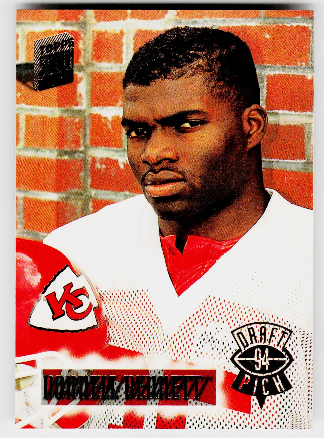 Donnell Bennett, 1994 Stadium Club, #462, Kansas City Chiefs, RC