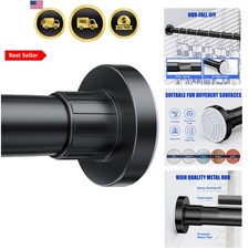 Shower Curtain Rod 32-80 Inch Adjustable - 1 Inch Diameter Heavy Duty No dril...