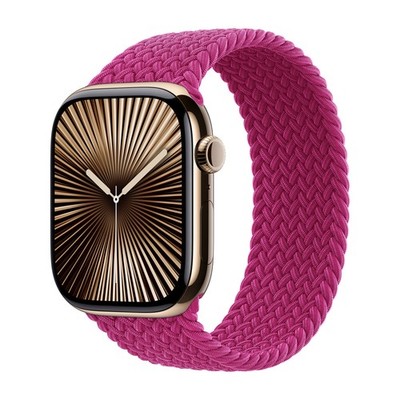 Geflochtenes Solo Loop für  Apple Watch | 38/40/41/42 mm - Größe 2 - Magenta