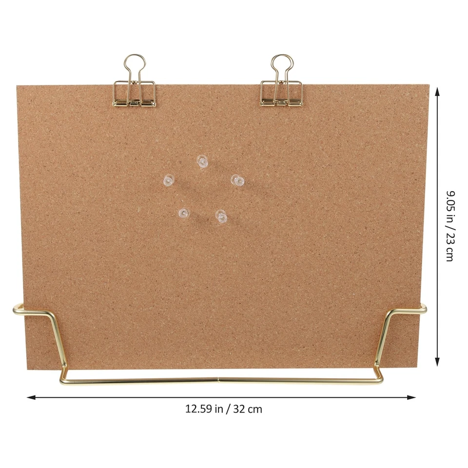 Cork Board Bulletin Board with Metal Stand, Wooden Pin Notice Message Pin Boa... - Image 2 of 4