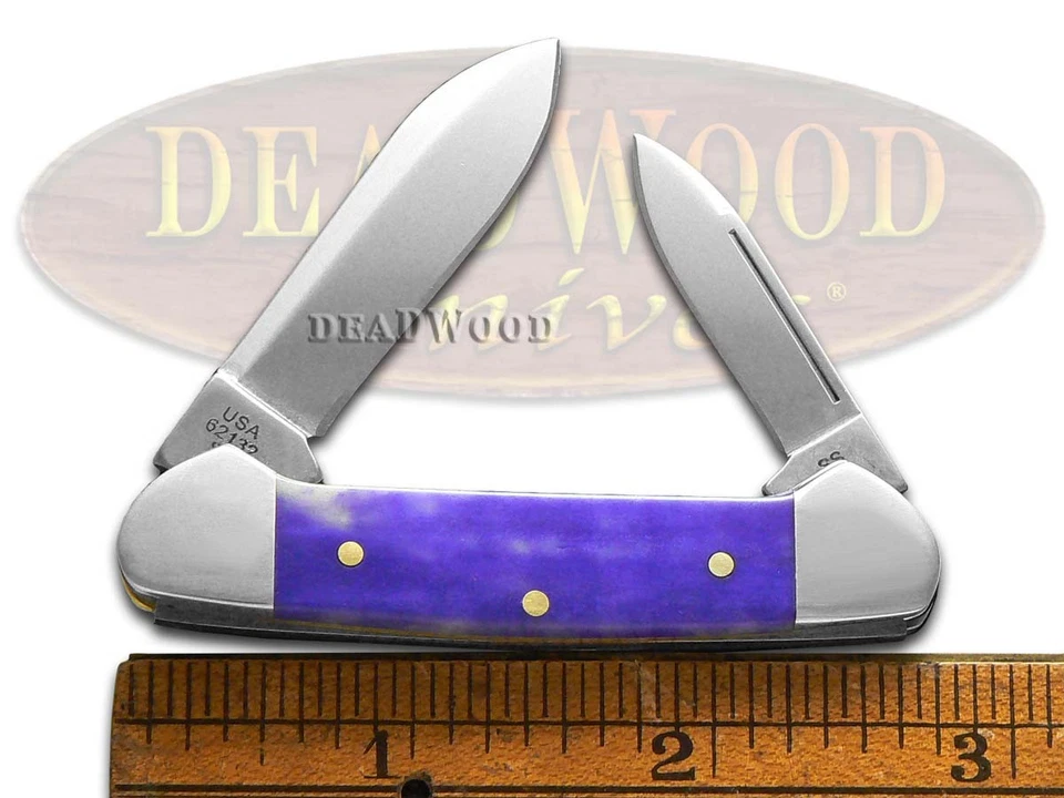 Case xx Knives Butterbean Ultra Violet Bone 12509 Stainless 1/500 Pocket Knife - Image 3 of 4