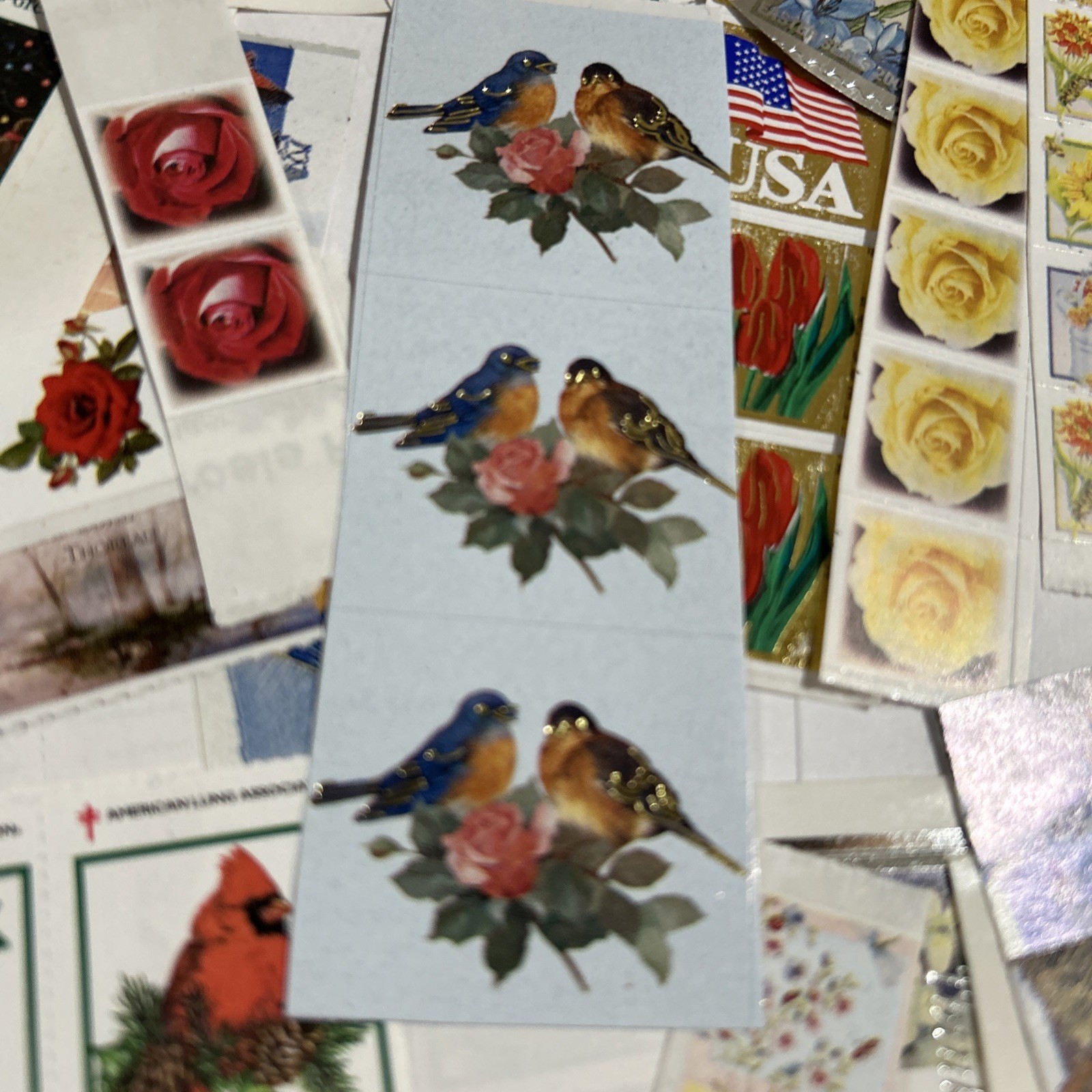 Huge Lot Easter Seals, WWF,   Stickers Stamps, Birds Flowers, Panda, Mini, Mail