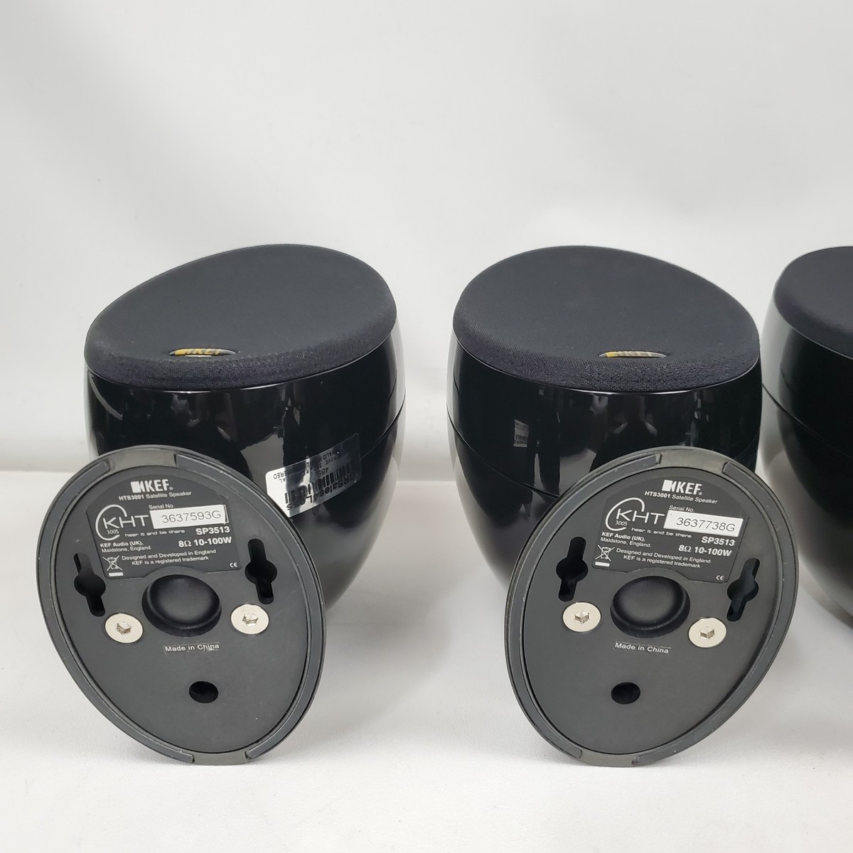 4 KEF HTS3001 Satellite Speakers with HTC3001 Center Speaker | eBay