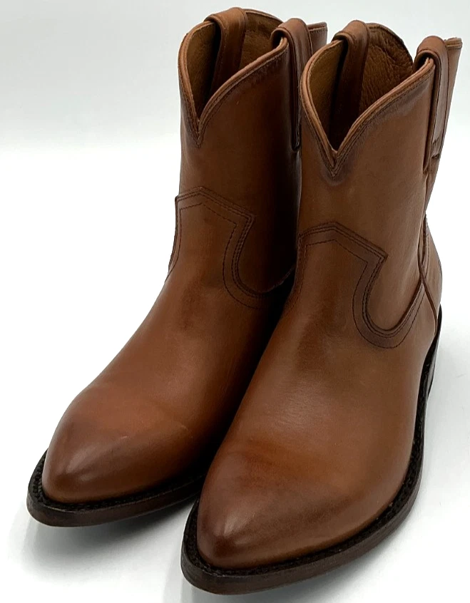 Bottes western à enfiler Frye Billy, cuir marron foncé, femme 6,5 M | eBay