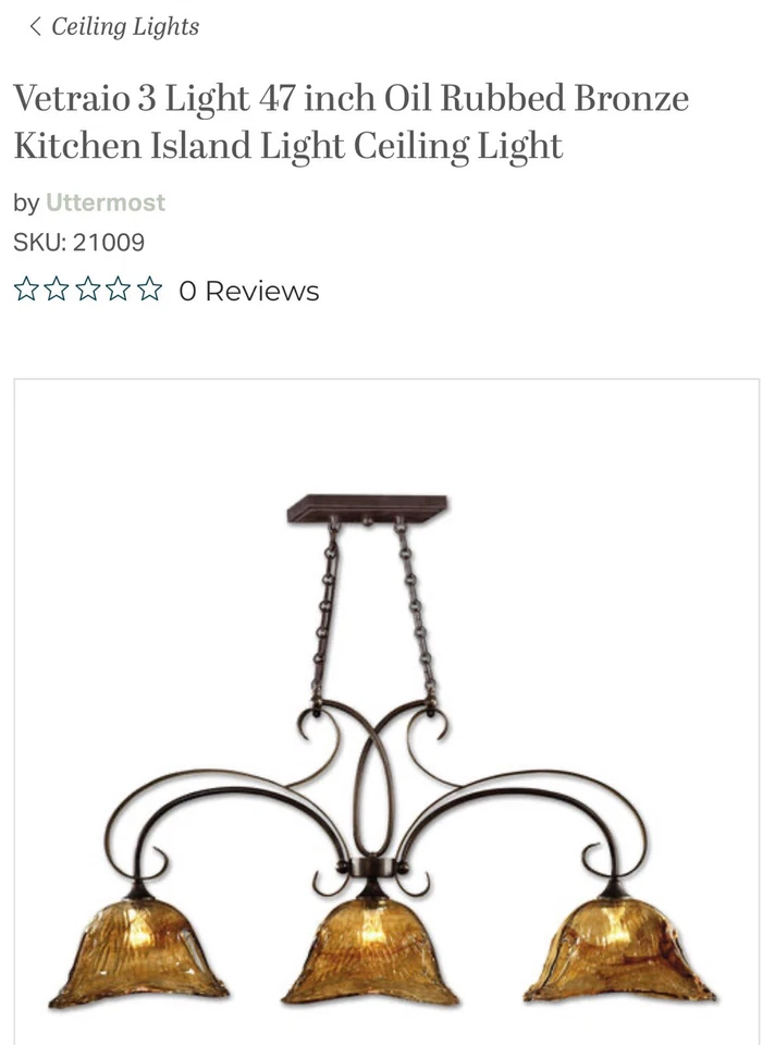 Uttermost - Three Light Island Pendant - Lighting Fixtures - Vetraio - 3 Light - Image 4 of 4