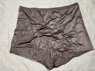 Rare Victoria s Secret Silky Satin Very Sexy Shortie Brief Panty XL Bronze New