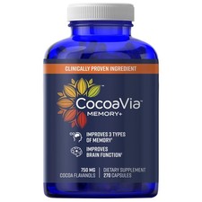 CocoaVia Memory Brain Supplement 90 Day 750 mg Cocoa Flavanols Memory  Brai...