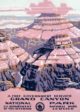 Vintage Grand Canyon National Parks Travel Art Poster Print