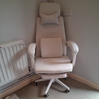 Vinsetto Indoor Computer Office Chair with Lumbar Support White - Opened But New