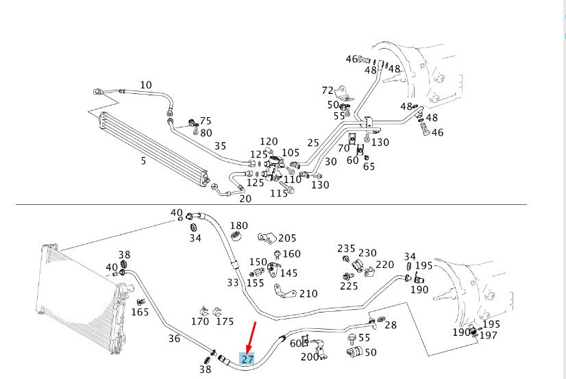MB VITO W639 Drehmomentwandlergehäuse Ölleitung A6392712496 NEU  