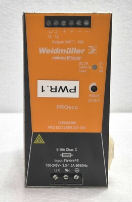 Weidmueller PRO ECO 240W 24V 10A DIN-Schienen-Netzteil 1469490000