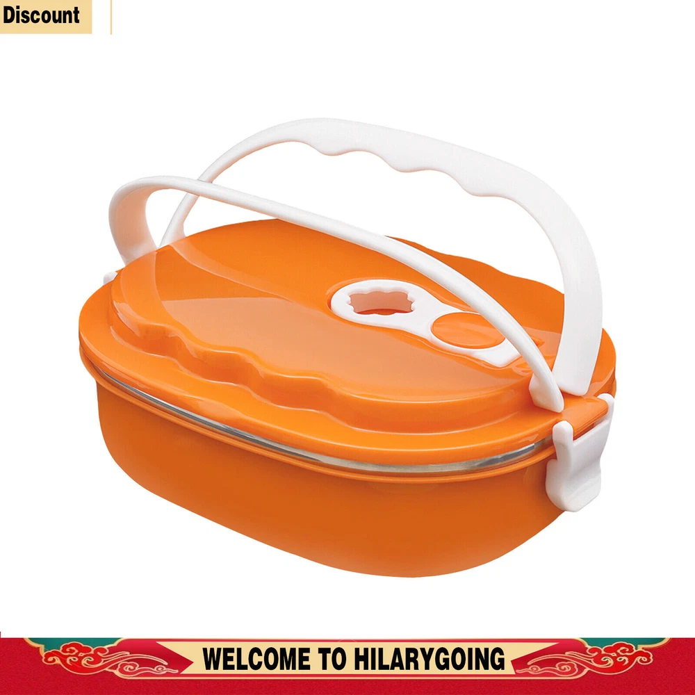 Lunch Box 0.9L/30.4oz Warmer Bento Box Portable Food Container Stainless Steel