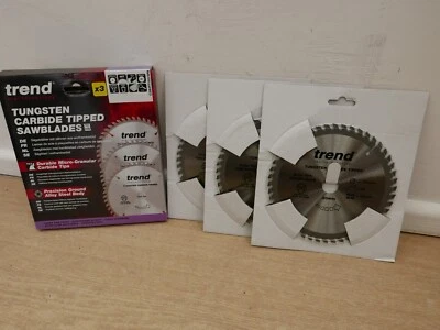 TREND CSB/PT160/3PK 3 x CSB/PT16048 160MM 48T TCT FESTOOL TS55 PLUNGE SAW BLADES