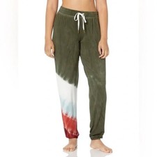 NWT PJ Salvage Small Olive Mountain Bound Tie-Dye Jogger Lounge Pant