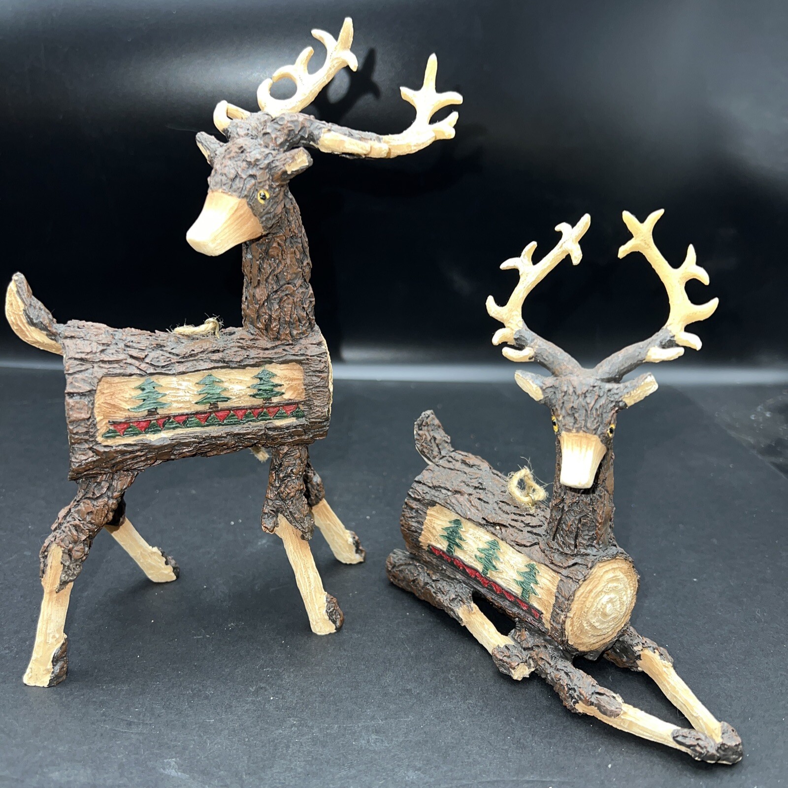 Vintage Large Deer Buck Antler Stand Woodland Christmas Tree Decor