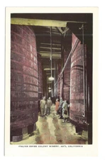 Asti California CA Postcard Redwood Wine Cellar