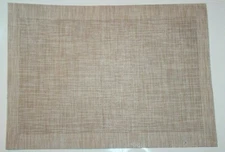Essential Home Dobby Stripe Tan / Natural Placemat 13" x 18"