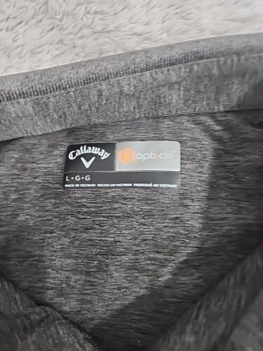 Callaway Golf Polo Shirt Men’s L Purple Gray S/S Opti Dri Polyester - Picture 2 of 7