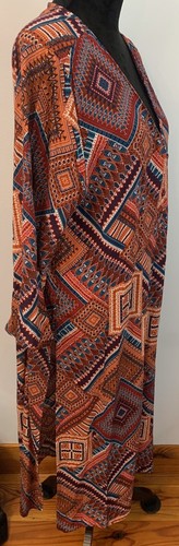 Wrangler Women’s Western Aztec Kimono Duster Cardigan Small Festival Rodeo NWT - Picture 4 of 9