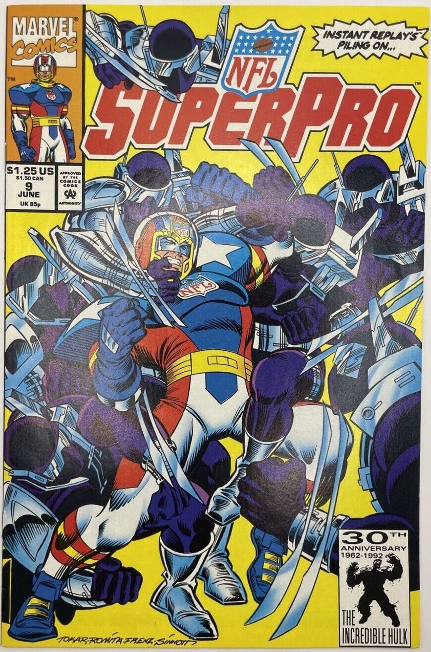 1991 Marvel Comics - NFL Superpro #9 (F/VF)