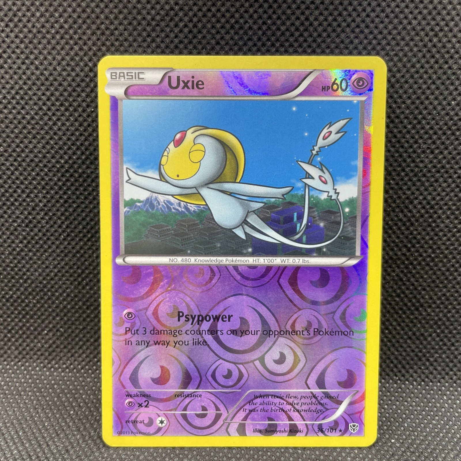 Pokemon TCG Uxie 36/101 Reverse Holo Rare BW Plasma Blast